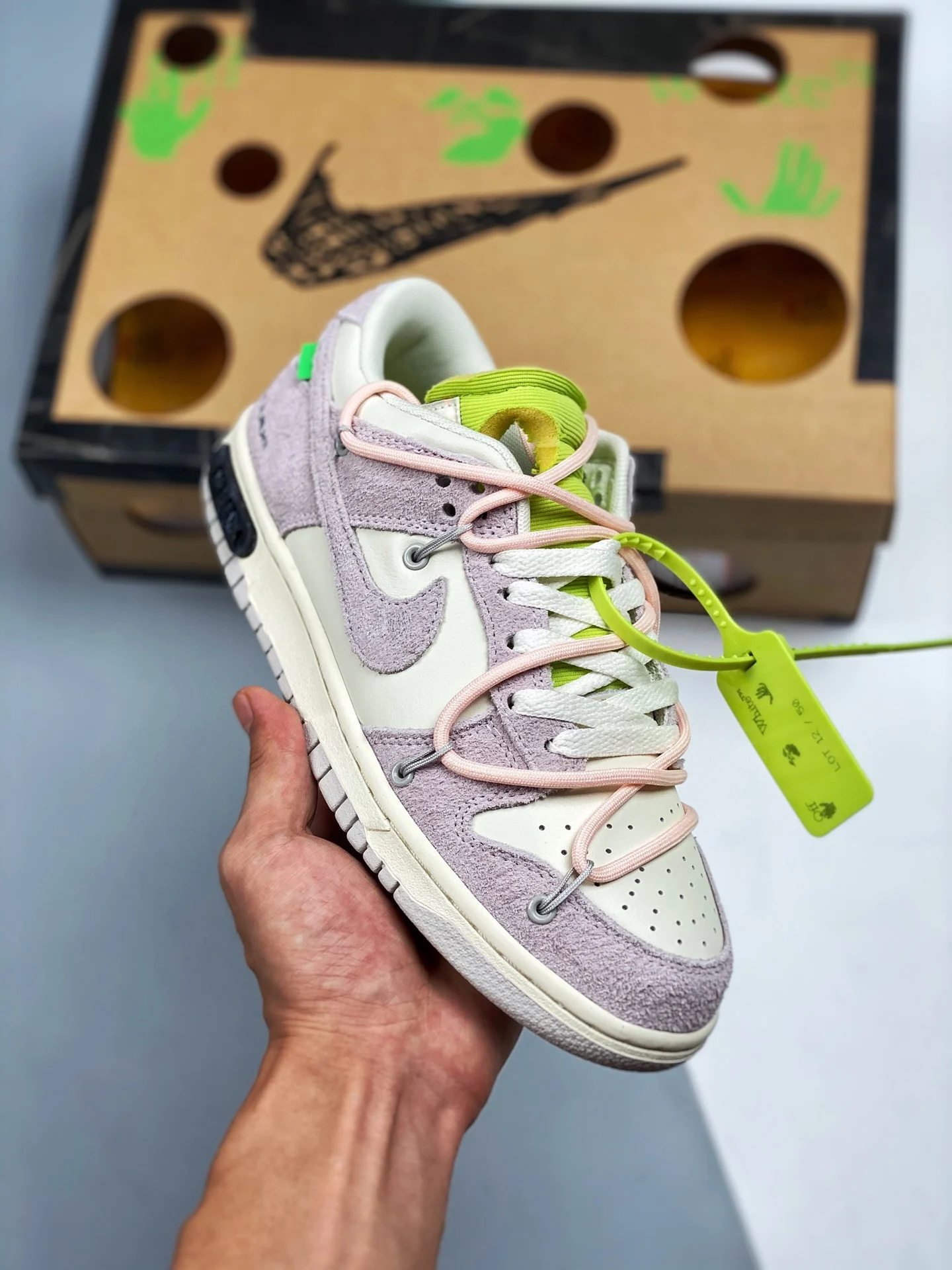 Off-White x Nike Dunk Low 12 of 50 Purple Sail For Sale