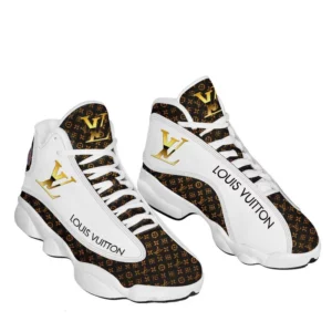 Louis Vuitton White Brown LV Air Jordan 13 Sneakers Trending Shoes Fashion Luxury