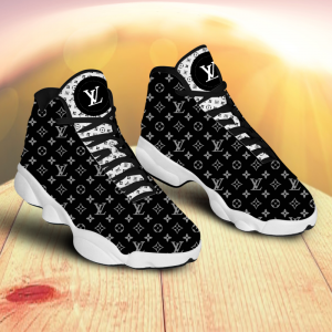 Black White Louis Vuitton LV Air Jordan 13 Trending Shoes Sneakers Fashion Luxury