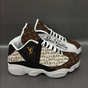 LV Louis Vuitton White Brown Air Jordan 13 Shoes Sneakers Trending Fashion Luxury