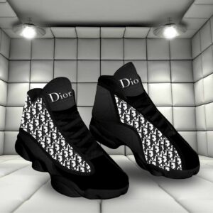 Chanel Black White Air Jordan 13 Luxury Sneakers Trending Fashion Shoes