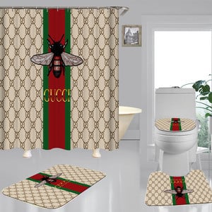 Gucci Combo Bathroom Set Luxury Fashion Brand Home Decor Hypebeast Bath Mat