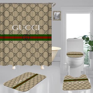 Gucci Combo Bathroom Set Bath Mat Hypebeast Luxury Fashion Brand Home Decor