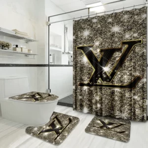 Louis Vuitton Lv Louis Vuitton Bathroom Set Luxury Fashion Brand Hypebeast Bath Mat Home Decor