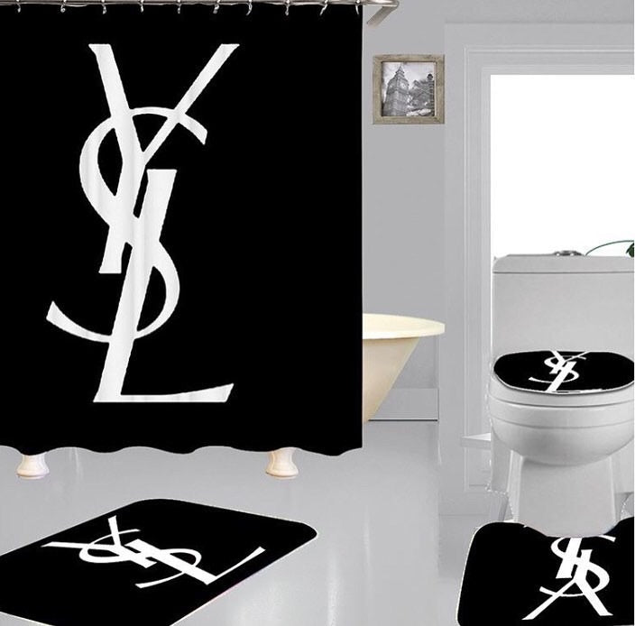 Yves Saint Laurent Bathroom Set Bath Mat Luxury Fashion Brand Hypebeast Home Decor