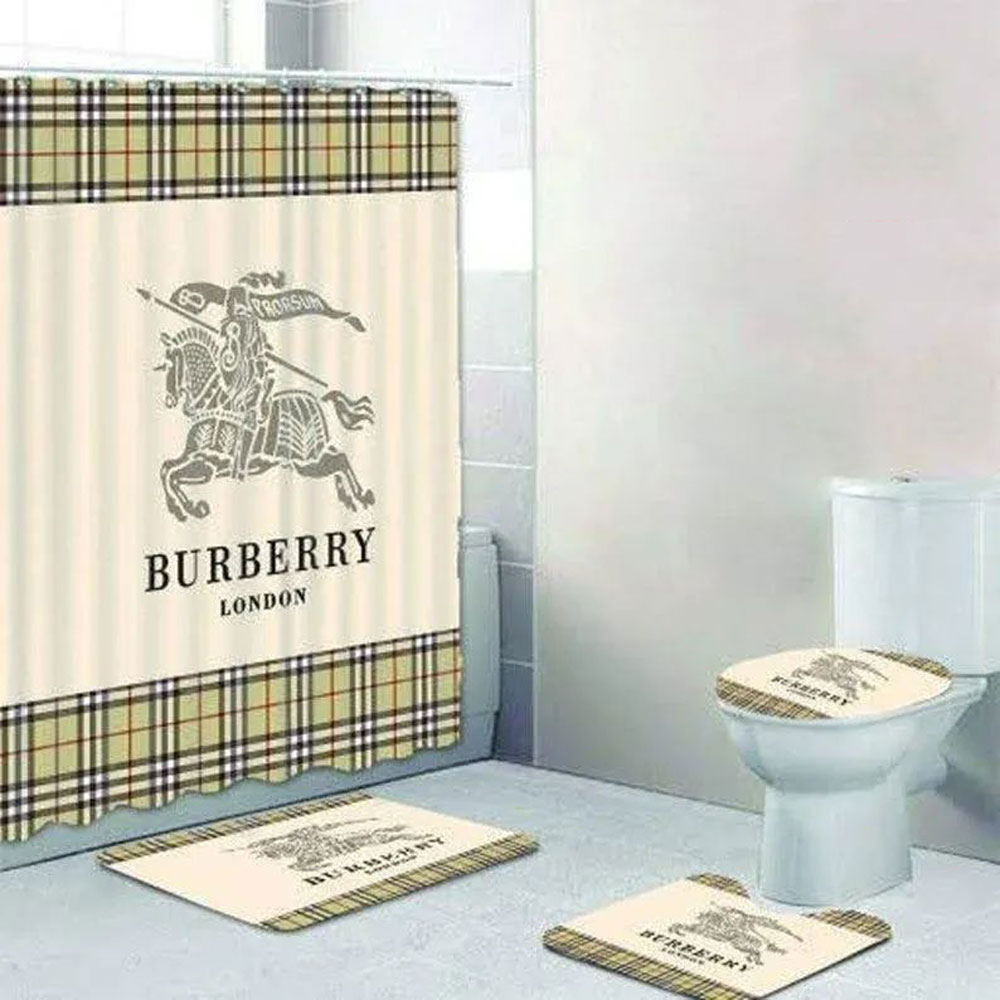 Burberry London Bathroom Set Luxury Fashion Brand Hypebeast Home Decor Bath Mat