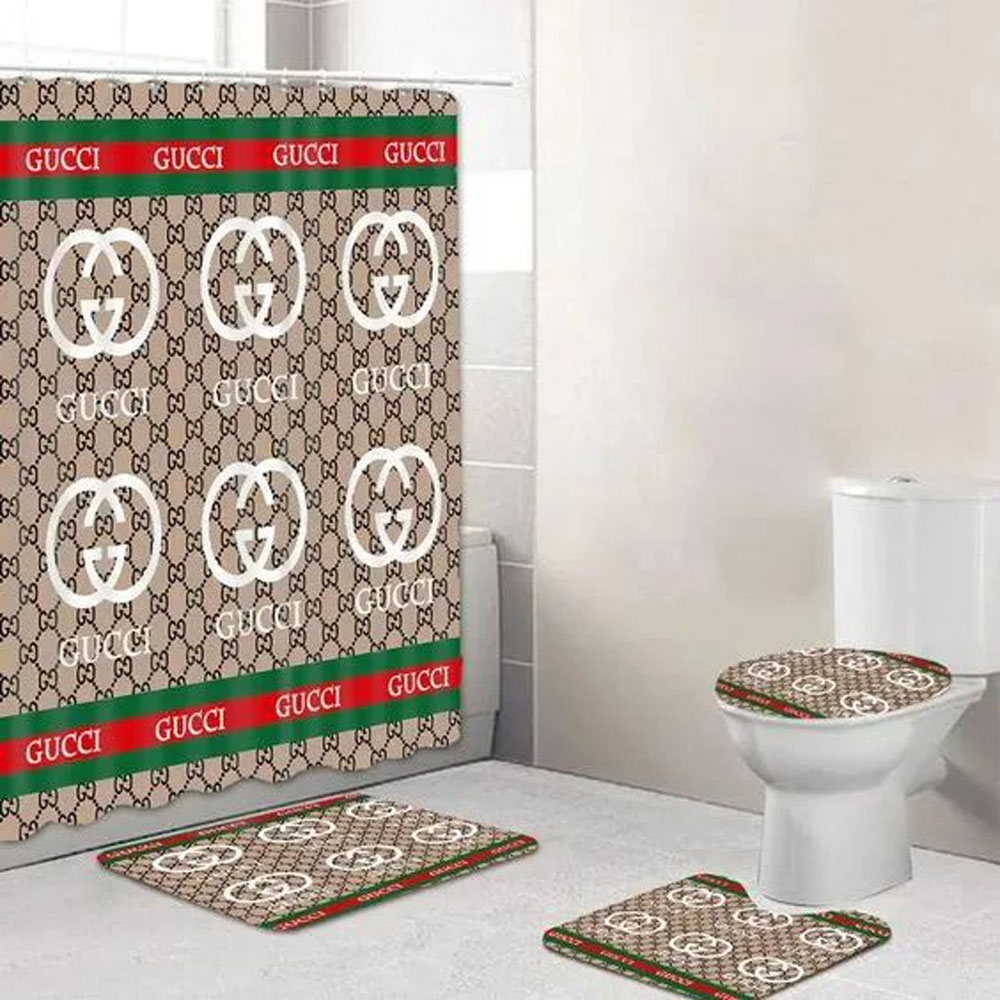 Gucci Monogram Bathroom Set Bath Mat Luxury Fashion Brand Hypebeast Home Decor