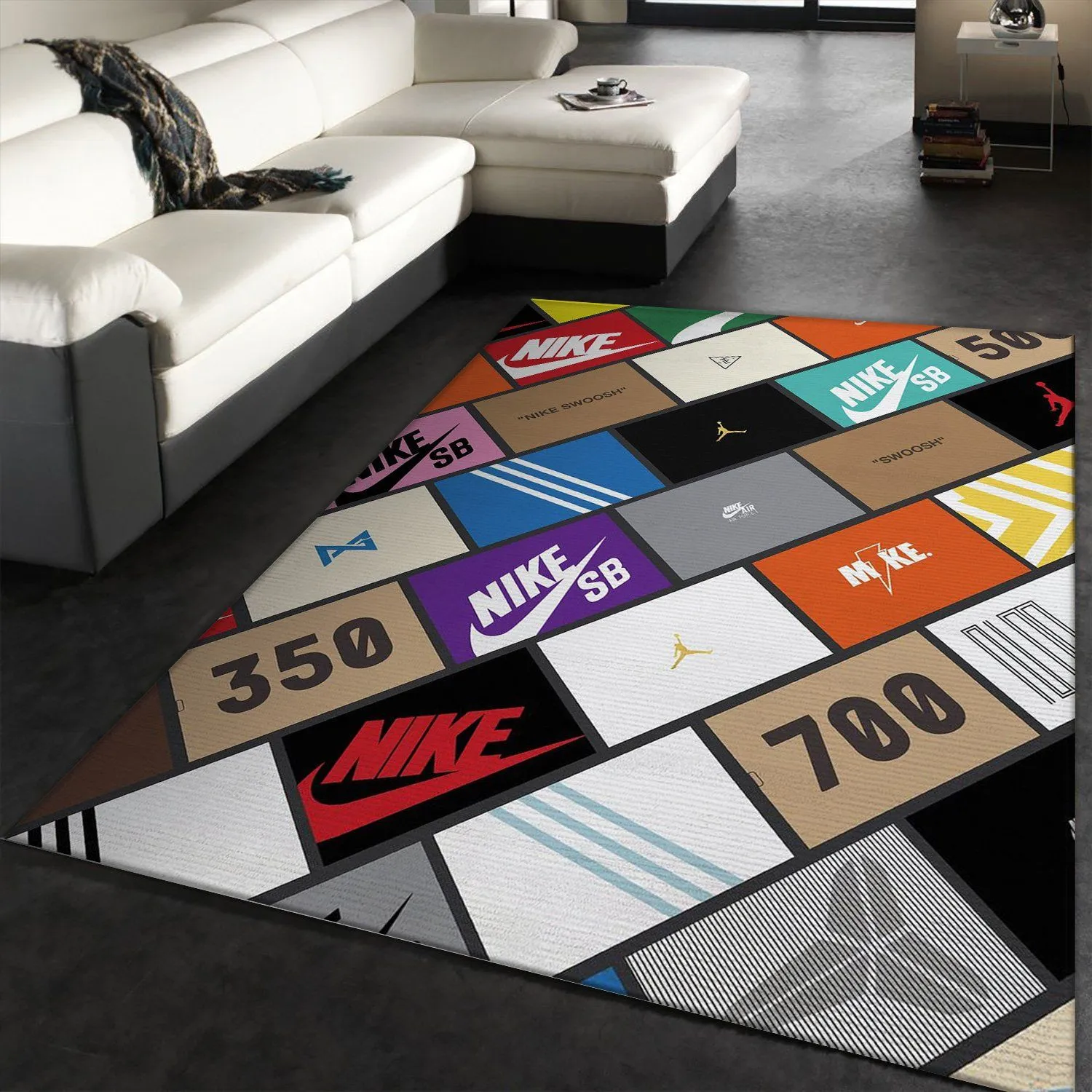 Sneaker box Rectangle Rug Home Decor Door Mat Fashion Brand Luxury Area Carpet