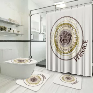 Versace White Bathroom Set Hypebeast Home Decor Luxury Fashion Brand Bath Mat