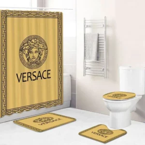 Versace Yellow Bathroom Set Luxury Fashion Brand Bath Mat Home Decor Hypebeast