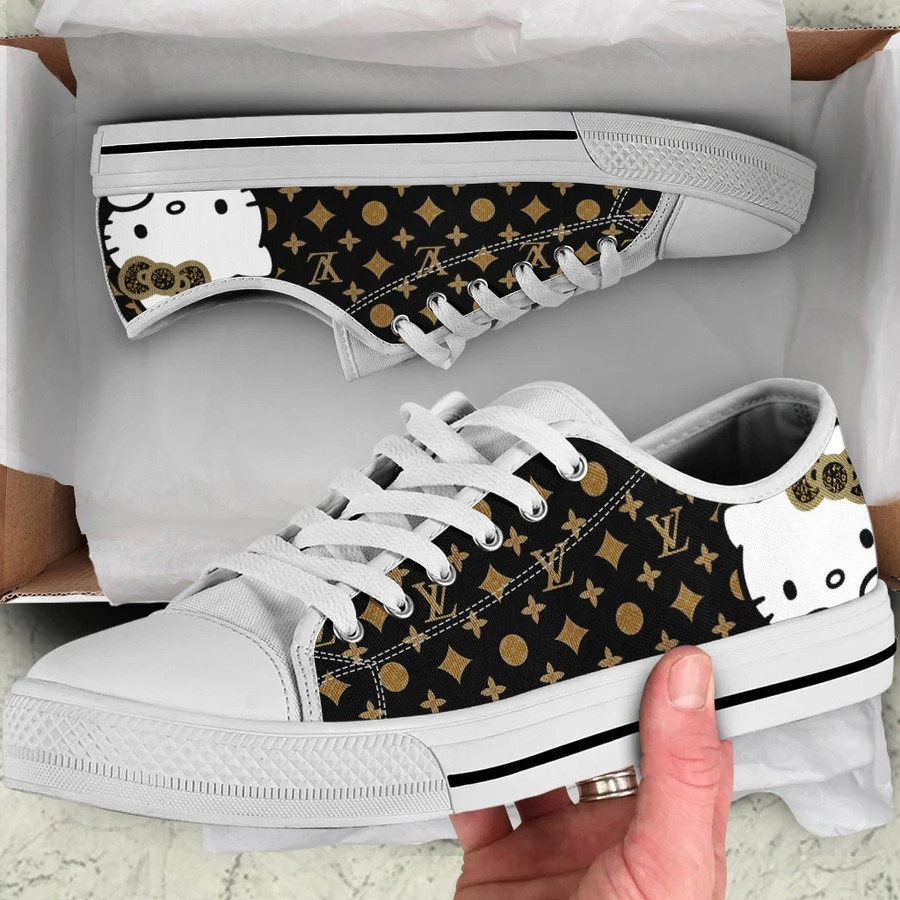 Louis vuitton hello kitty low top canvas shoes sneakers