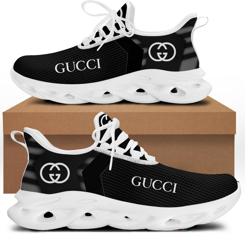 Gucci black white max soul shoes sneakers luxury fashion