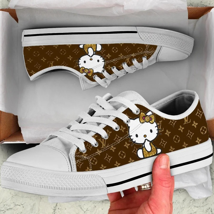 Louis vuitton hello kitty low top canvas shoes sneakers
