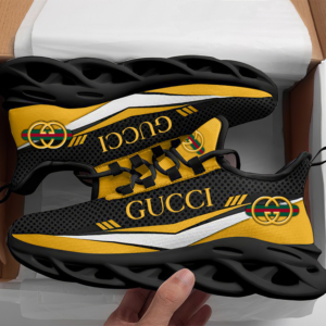 Gucci black yellow max soul shoes sneakers luxury fashion