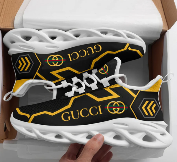 Gucci black white max soul shoes sneakers luxury fashion
