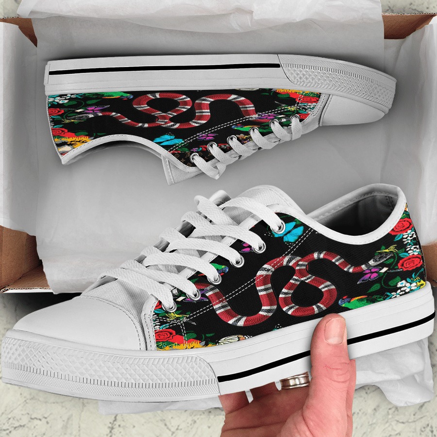 Gucci snake low top canvas shoes sneakers
