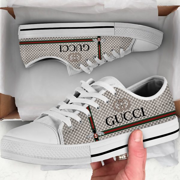 Gucci bee low top canvas shoes sneakers