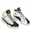 Louis Vuitton White Brown Air Jordan 13 Trending Luxury Sneakers Shoes Fashion