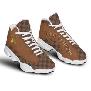 Brown Louis Vuitton Air Jordan 13 Luxury Fashion Sneakers Shoes Trending