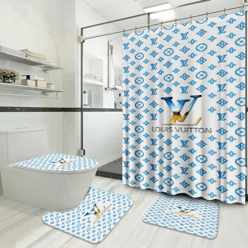 Louis Vuitton Bathroom Set Home Decor Luxury Fashion Brand Hypebeast Bath Mat