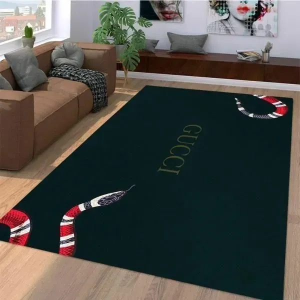 Gucci Edition Rectangle Rug Home Decor Fashion Brand Area Carpet Luxury Door Mat