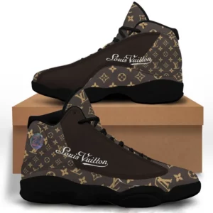New Louis Vuitton LV Brown Air Jordan 13 Trending Sneakers Fashion Luxury Shoes