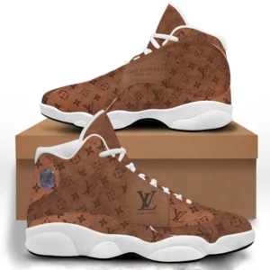 New Louis Vuitton LV Paris Light Brown Air Jordan 13 Trending Luxury Sneakers Fashion Shoes