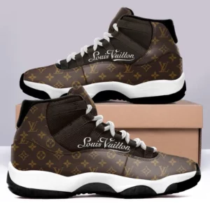 Brown Louis Vuitton Air Jordan 11 Sport Luxury Sneakers Fashion Shoes