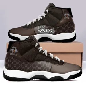 Gucci Brown Bee Air Jordan 11 Shoes Fashion Luxury Sport Sneakers