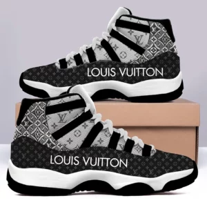 Louis Vuitton Air Jordan 11 Grey Sport Fashion Luxury Sneakers Shoes