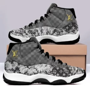 Grey Louis Vuitton Air Jordan 11 Sneakers Sport Shoes Fashion Luxury