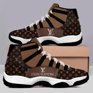 Louis Vuitton Black Monogram Air Jordan 11 Shoes Sport Luxury Fashion Sneakers