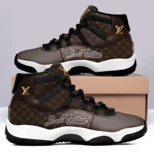 Louis Vuitton Brown Air Jordan 11 Shoes Sport Fashion Sneakers Luxury