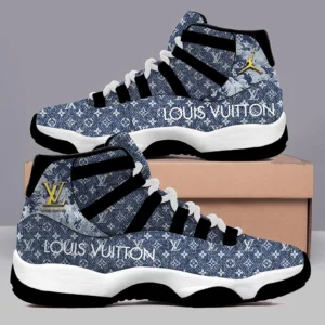 Louis Vuitton Denim Monogram Air Jordan 11 Fashion Sport Shoes Luxury Sneakers