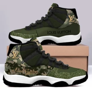 Louis Vuitton Green Camo Air Jordan 11 Sneakers Sport Fashion Shoes Luxury