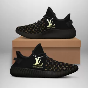 Louis Vuitton Gold Orange LV Black Yeezy Sneaker