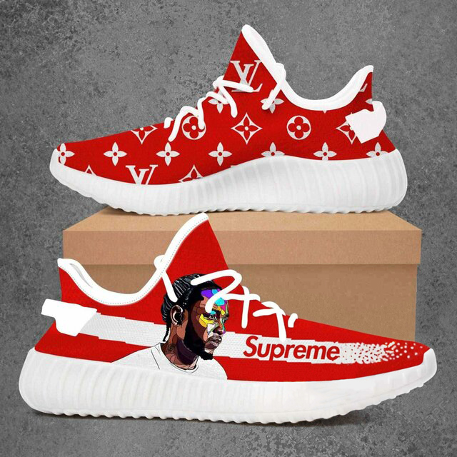 Louis Vuitton Supreme Kendrick Lamar Luxury Brand Premium Red Yeezy Sneaker