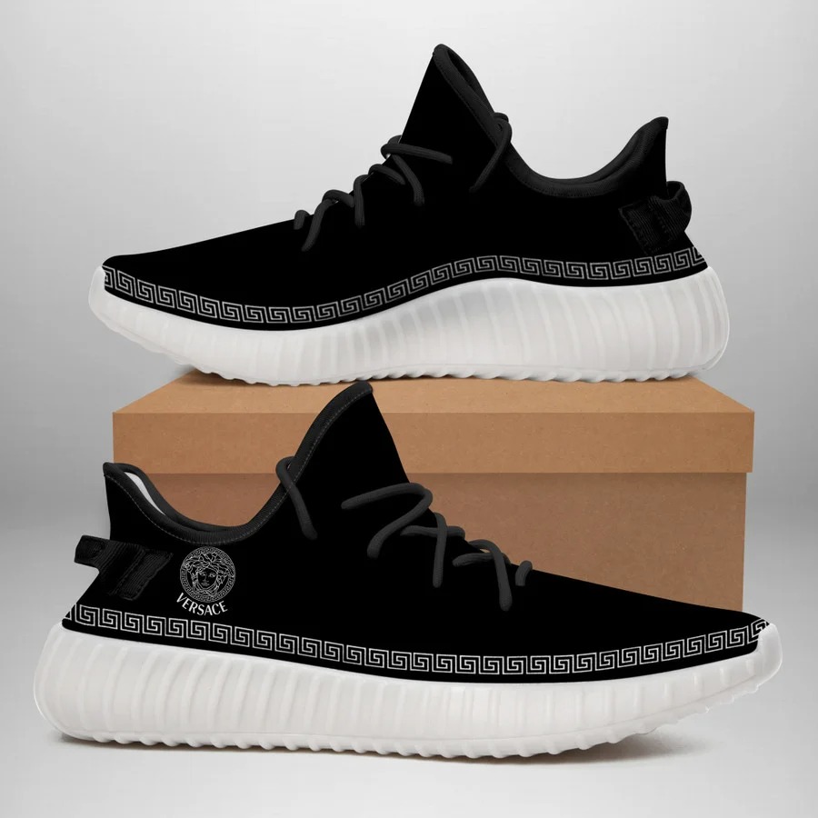Versace Black Luxury Brand Premium Yeezy Sneaker