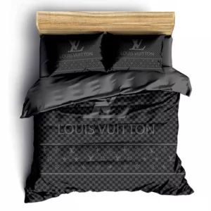 Louis Vuitton Caro Logo Brand Bedding Set Luxury Bedroom Home Decor Bedspread