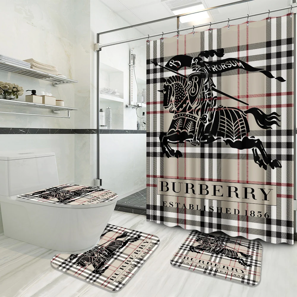 Burberry Bathroom Set Bath Mat Home Decor Hypebeast Luxury Fashion Brand