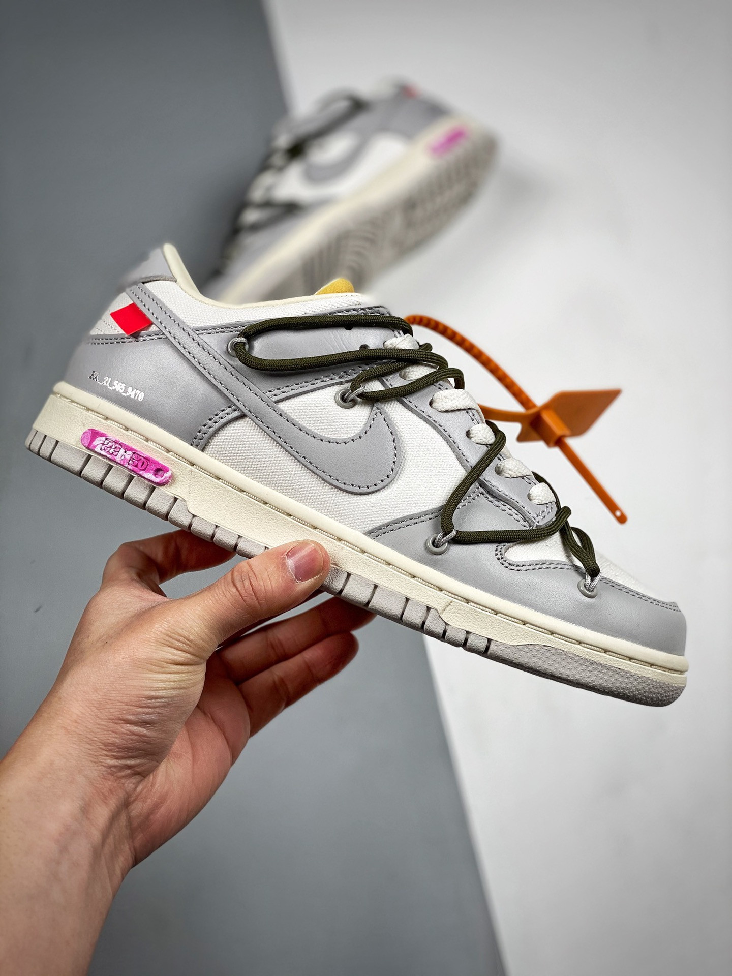Off-White x Nike Dunk Low 9 of 50 Sail Neutral Grey For Sale