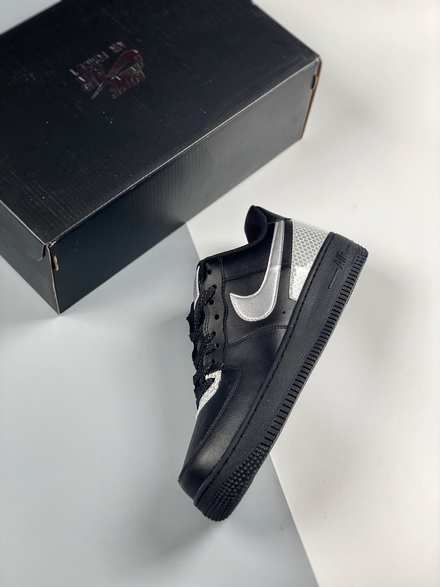 3M x Nike Air Force 1 Black Silver CT2299-001 For Sale