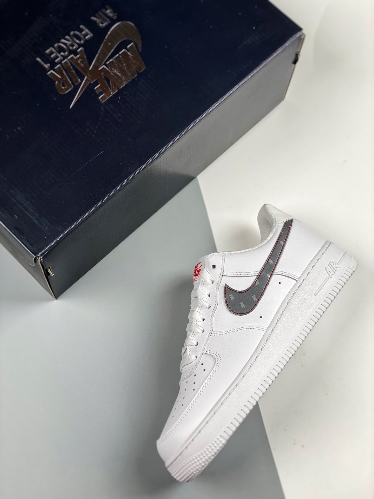3M x Nike Air Force 1 White Reflective Logo CT2296-100 For Sale