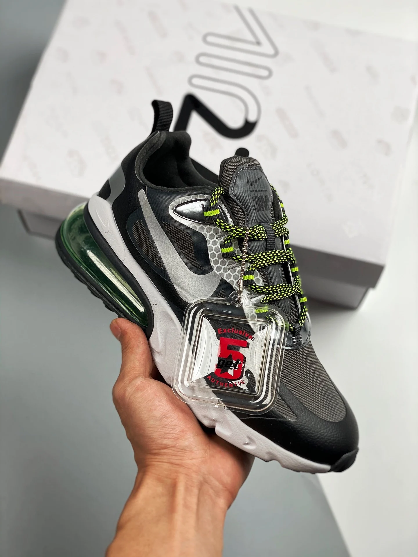 3M x Nike Air Max 270 React Black Reflective Silver CT1647-001 For Sale