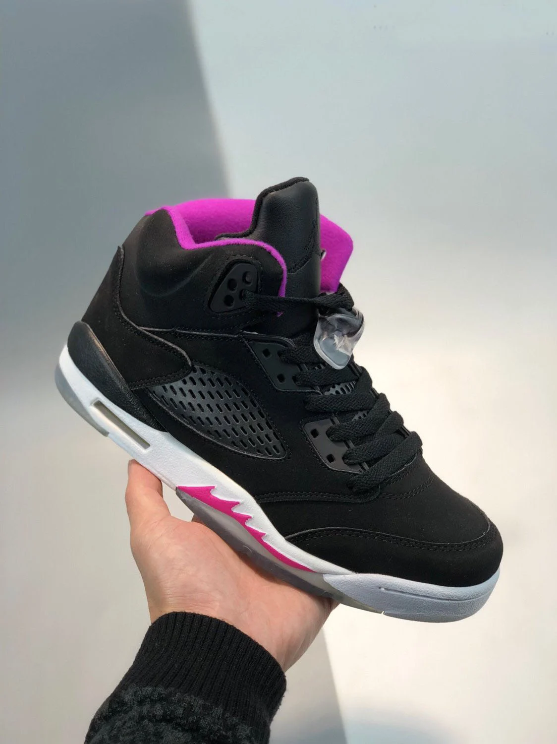 Air Jordan 5 GS Black Deadly Pink-White For Sale