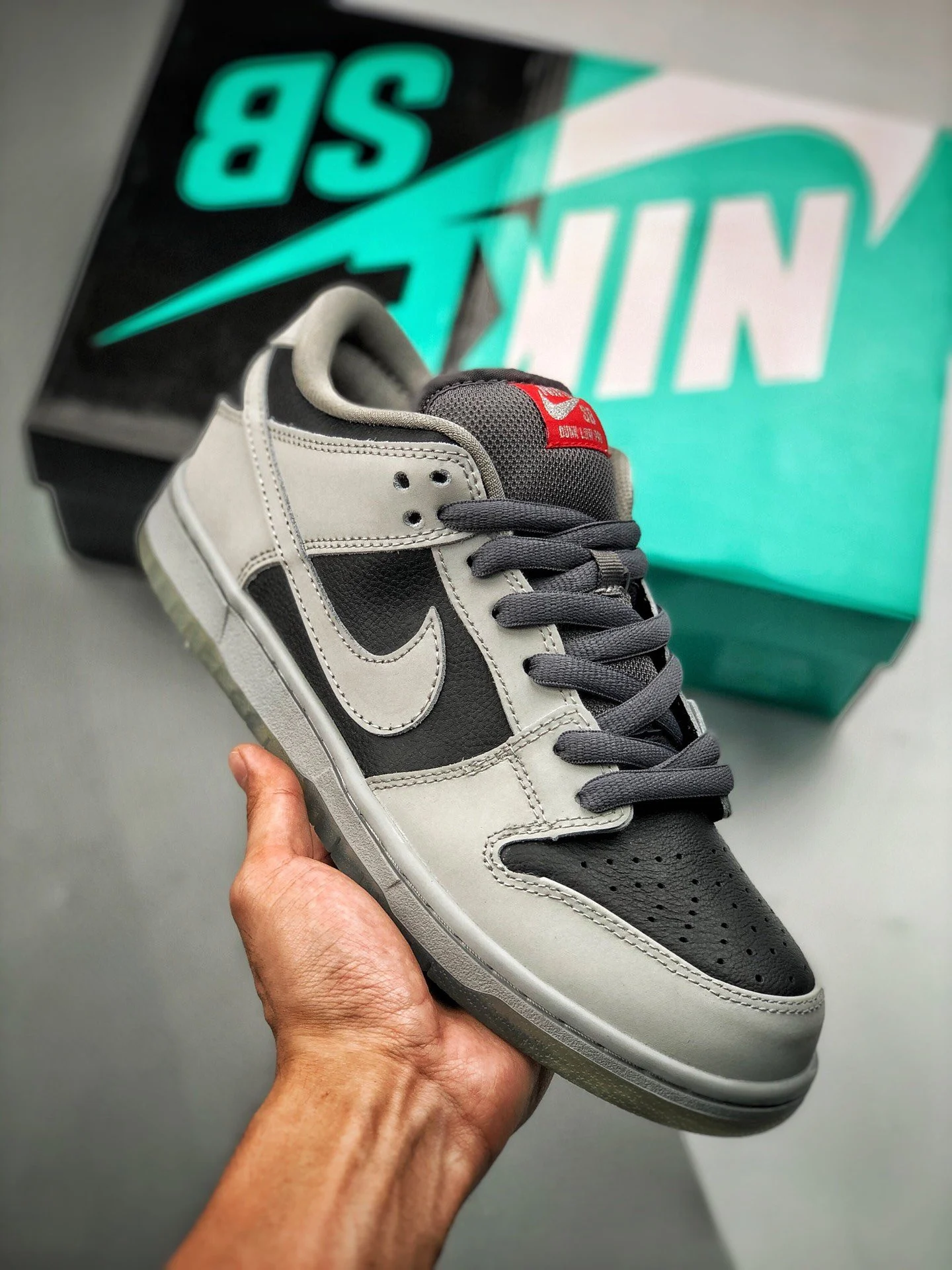 Atlas x Nike SB Dunk Low Wolf Grey Black-Challenge Red For Sale