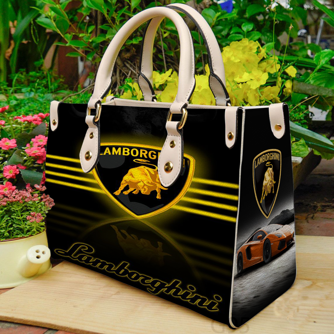 Lamborghini Women Leather Hand Bag