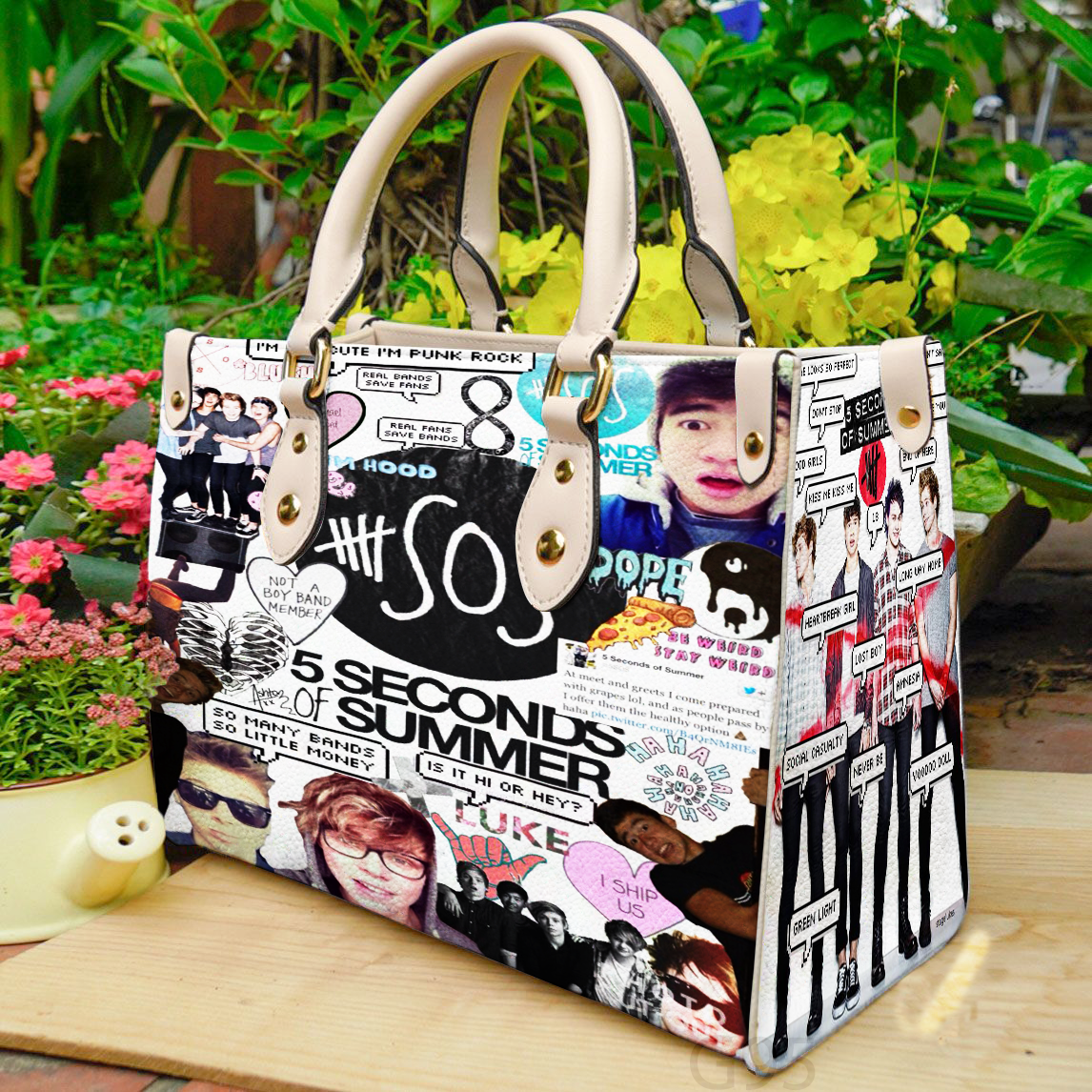 5 Seconds Of Summer 1 Women Leather Hand Bag