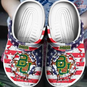 Baylor Bears Flag Crocs Shoes QS
