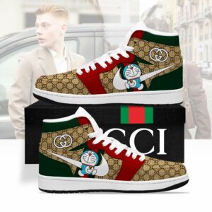 Gucci Doraemon High Air Jordan Fashion Brand Shoes Luxury Sneakers